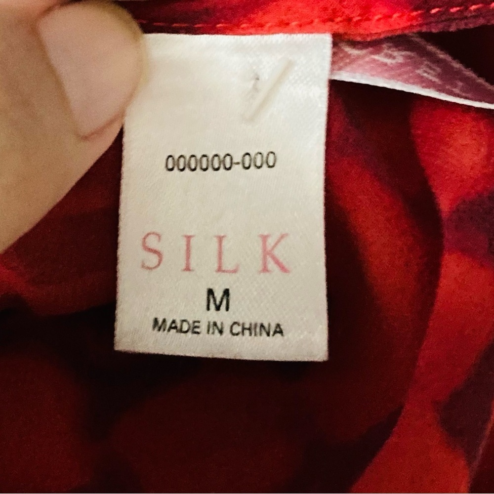 Victoria’s Secret Red Python Print Sheer Silk Sli… - image 5